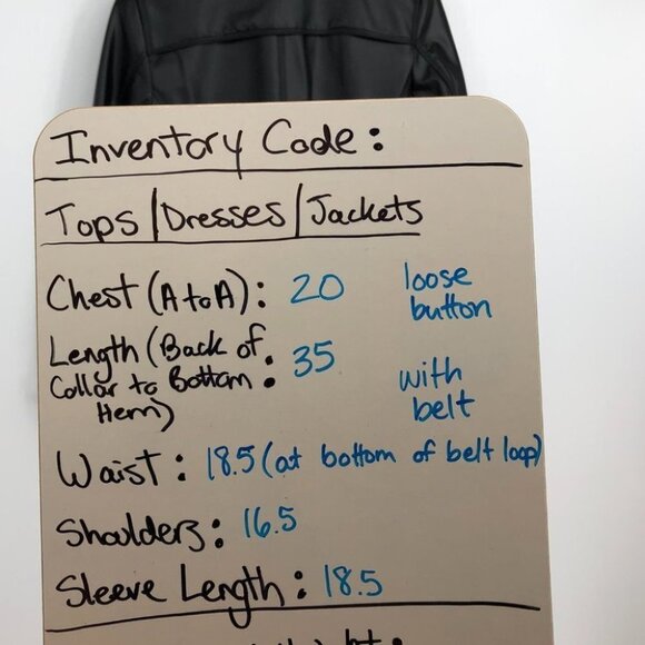 Nancy Lord Couture Vancouver Black  Double Breasted Leather Trench Coat - Picture 14 of 16